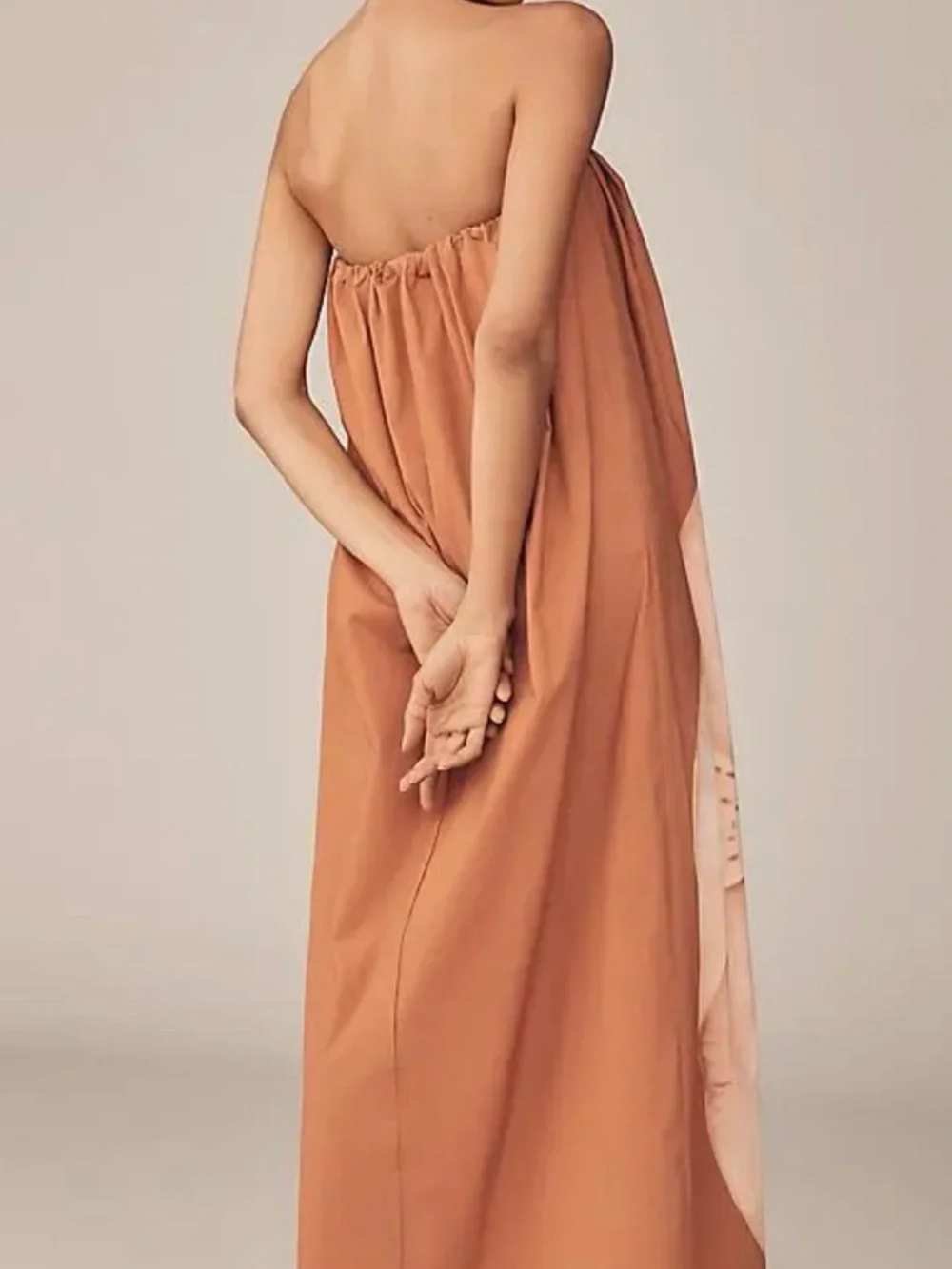 NWT Shiloh Strapless Floral Maxi Dress in Tangerine Rose Bloom - Picture 3 of 6